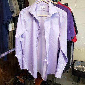 Calvin Klein ~ Button Up Dress Shirt ~ Lavender ~ M 15 32/33